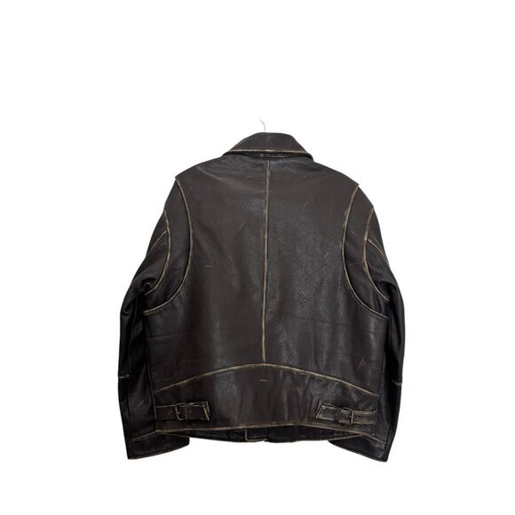 NEW Mango Oversized Worn-Effect Leather Jacket - Picture 17 of 17